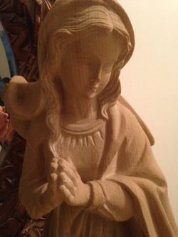 28" Madonna statue "real stone"