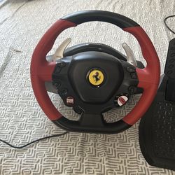 Xbox steering wheel and pedals