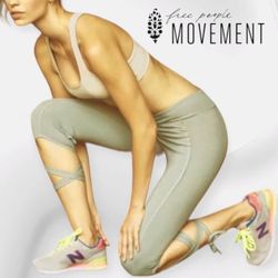 FP Movement Free People Turnout Leg Wrap Tie Yoga Leggings Matcha size XS