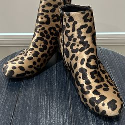 Leopard Print Ankle Boots