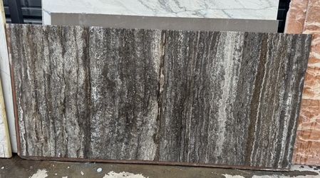 Natural Travertine Titanium Chocolate Honed Filled