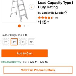 Louisville Ladder 6ft Red