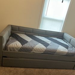 Twin Bed With Extra Pull Out Bed With Mattress 