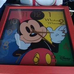 Large Disney Mickey Mouse Clock