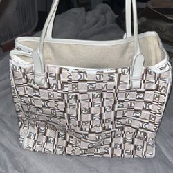 Salvatore Ferragamo Tote Bag White Brown
