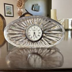 Waterford Cut Crystal Oval Table Clock