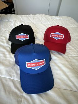 Happy Dad Trucker Hat, Trendy Mens Hats with Breathable Mesh Back, Snap Closure, Birthday Gifts, Snapback Cap 