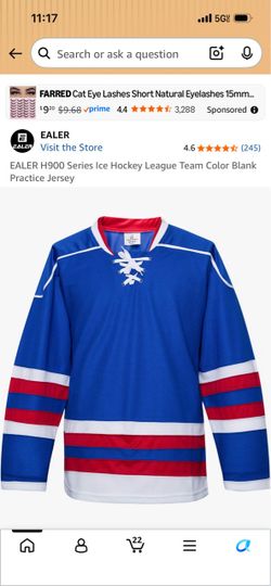 EALER H900 Blank Ice Hockey Practice Jersey