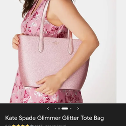 Kate Soade Pink Glitter Purse/Tote