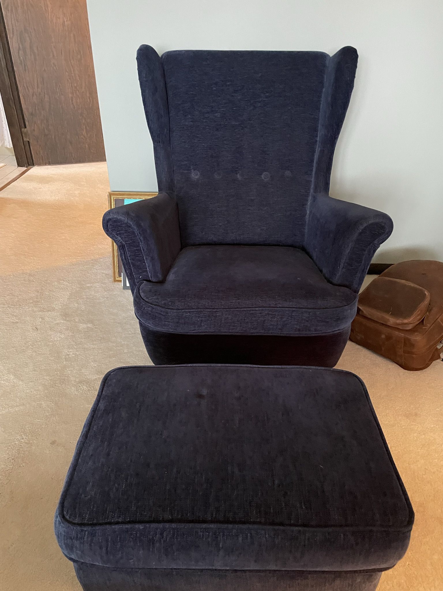 IKEA Wingback Chair And Ottoman