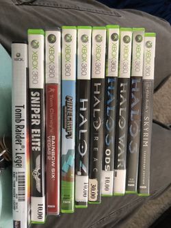 Xbox 360 with games