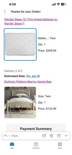 Single bed frame and mattress like new