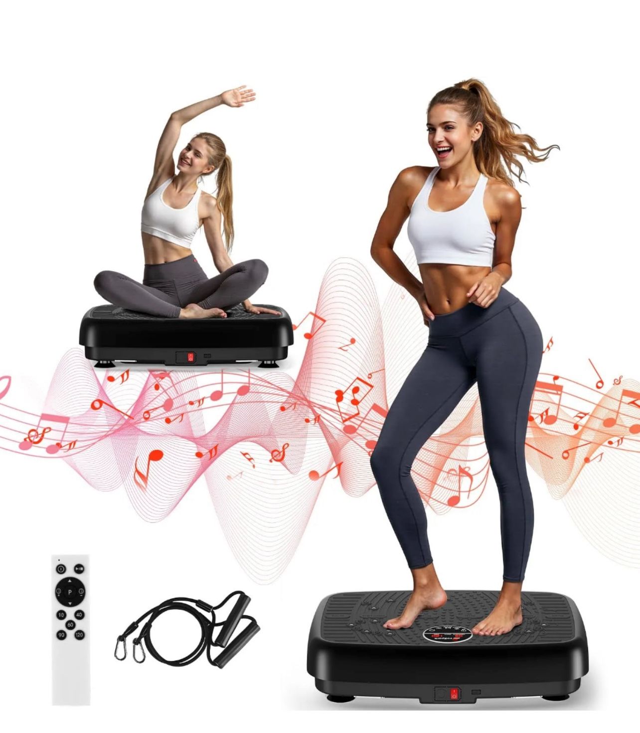 EvoSpark 2025 Upgraded Double Motors Vibration Plate Whole Body Exercise Fitness