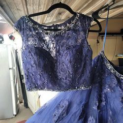 Vestido De 15 Años Talla 18  Color Navy