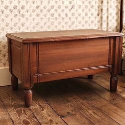Vintage Wooden Storage Chest Trunk