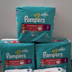 Pampers Size 3 Diapers And Wipes 
