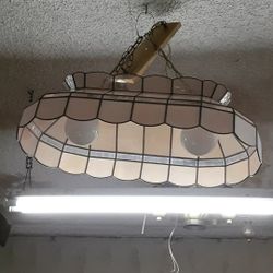Vintage Pink Glass Pendant Ceiling Light