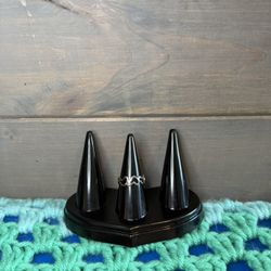 Silver Tone Heart Band Ring