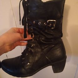 Black Leather Boots 