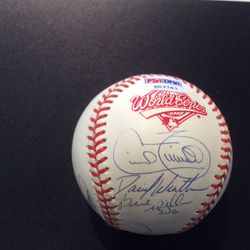 1996 Yankees World Series Autographed Baseball PSA/DNA Certified