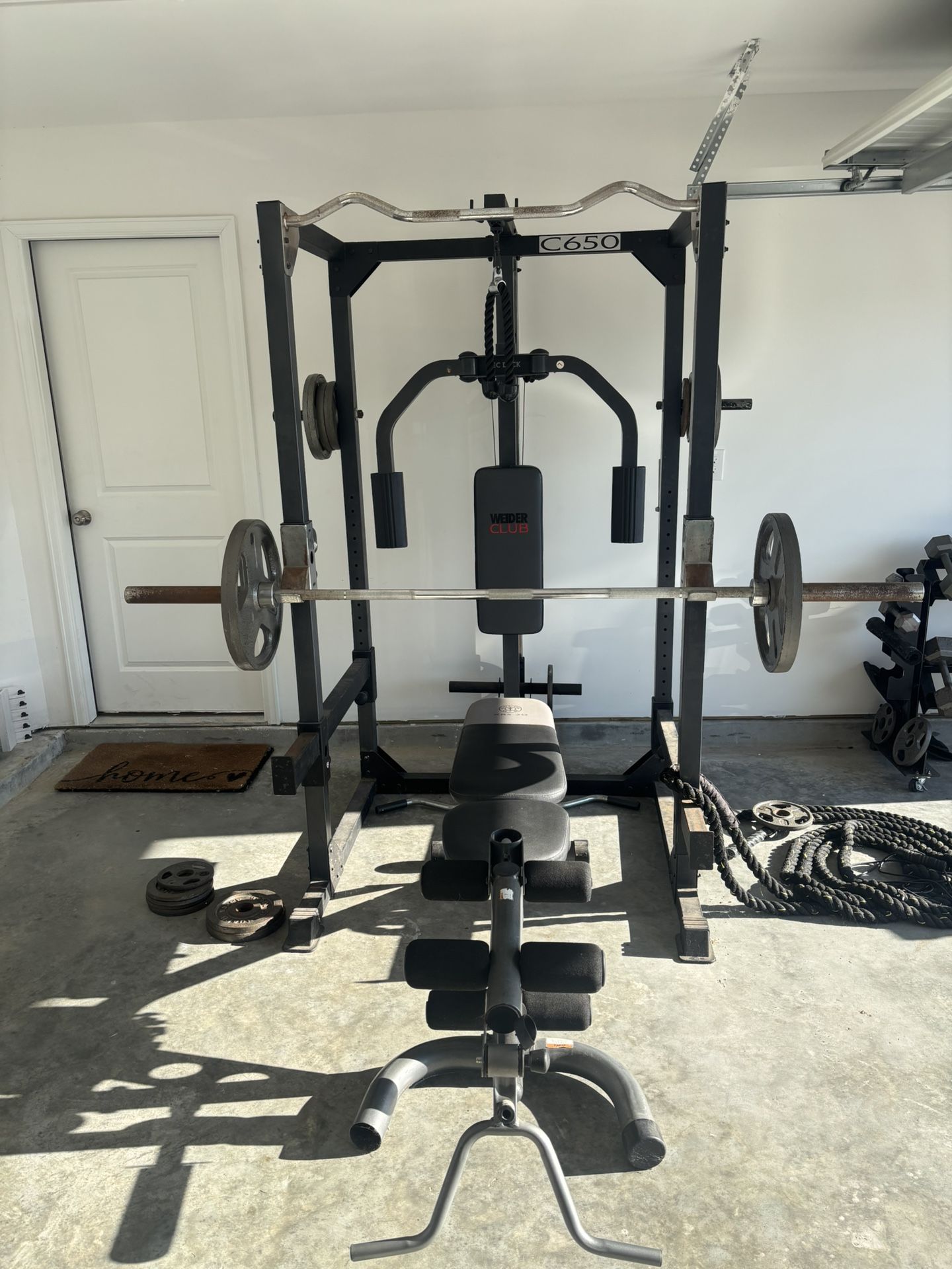 Weight Machine With Dumbbells