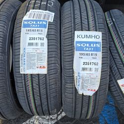 4 NEW TIRES  195/65R15 kumho Solus  65k Miles Warranty $400  PLUS TAX 🐝 🛞 FREE INSTALLATION 🐝 🛞