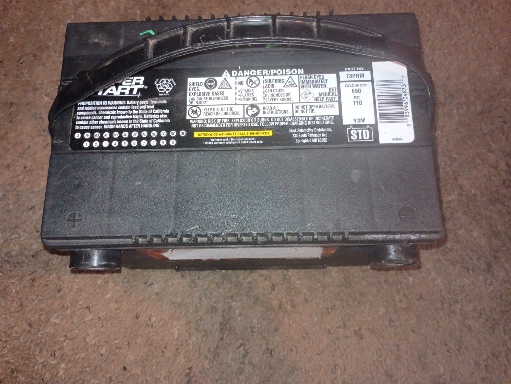 Super Start Car Battery (CCA 690) Part No.78PRM