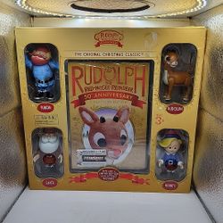 Rudolph The Red-Nosed Reindeer 50th Anniversary Collector DVD & 4 Figures