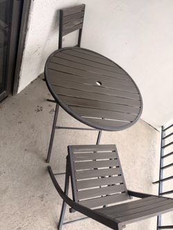 Outdoor Metal Bistro Table and Chairs Set