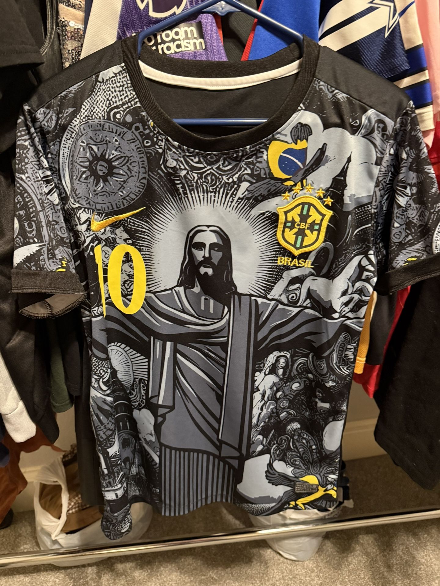 Brazil Neymar Jr Cristo Limited Edition Black Jersey - Unique Design, High-Quality Material, Unique Collectible Item