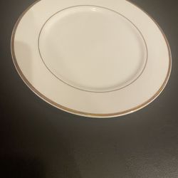 Gold Rim White China No Plates