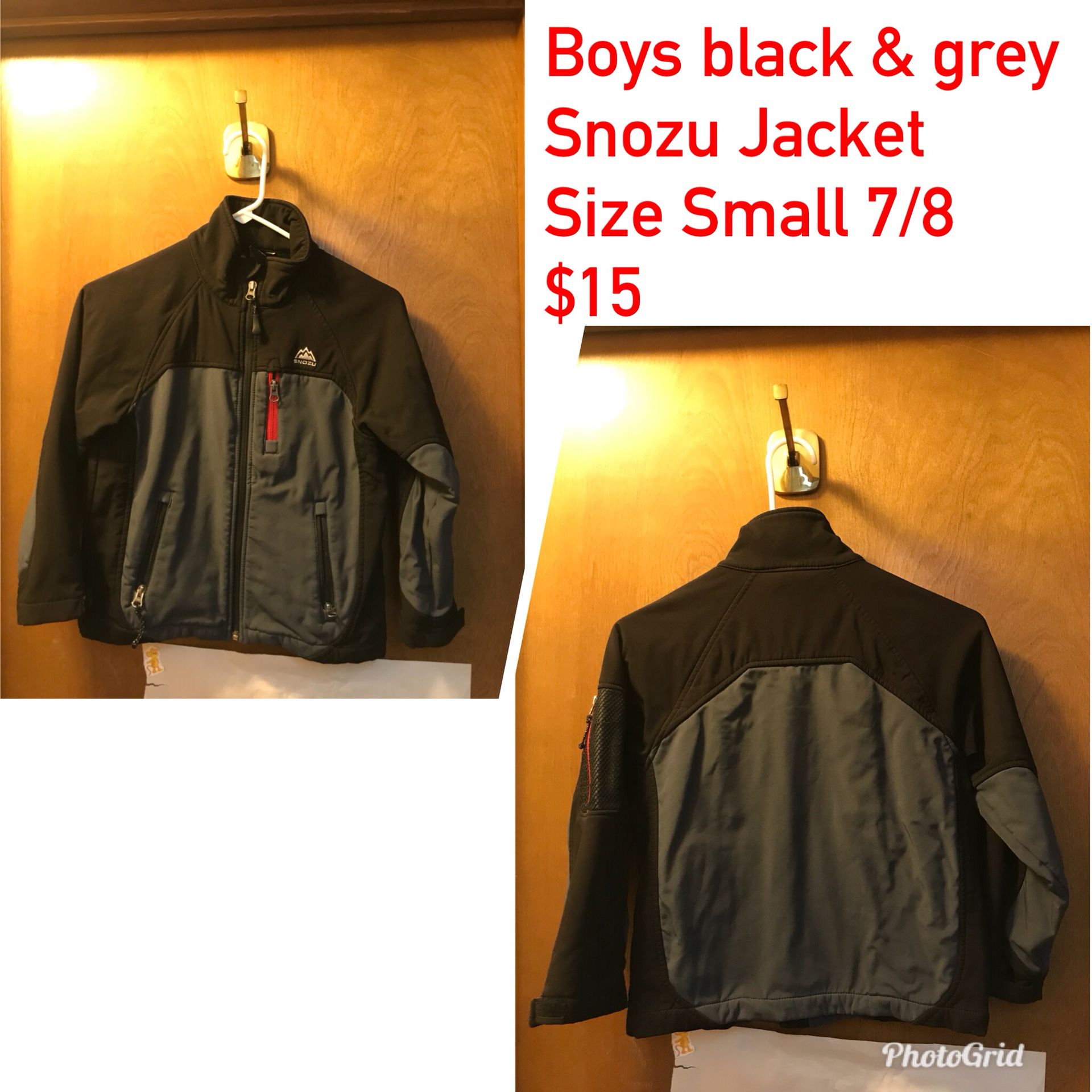 Snozu Kids Size Small 7 8 Jacket Black