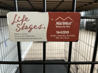 Double Door Foldable Dog Crate XL