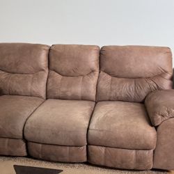 Brown Recline Couch 