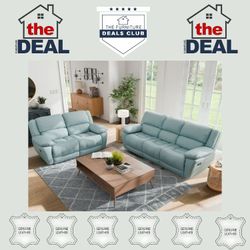 GENUINE LEATHER SOFA SET: IN-STOCK BLOW OUT SALE