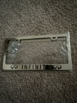 infiniti license plate frames set of 2 chrome