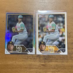 2023 TOPPS YU DARVISH 2 CARD LOT 