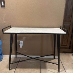 Pleasant Grove Marble Top Console with Metal Base White - Threshold™ designed with Studio McGee