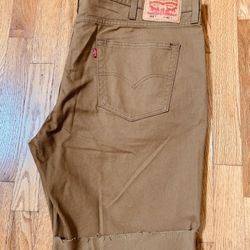 NWOT Men's Levi's® 511™ Slim-Fit Brown Cutoff Stretch Denim Jean Shorts Size 42