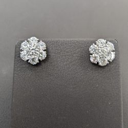 14 K Gold Diamond Earrings