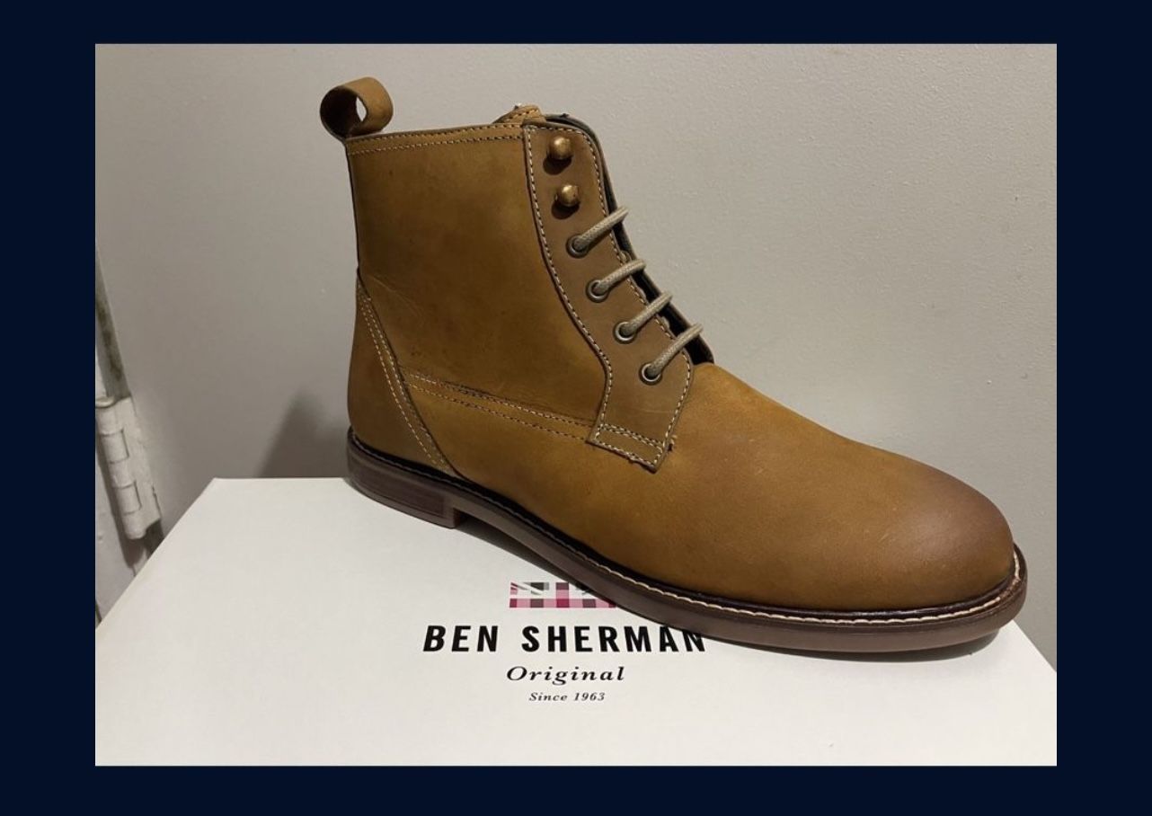 Men Leather Dress Boots New