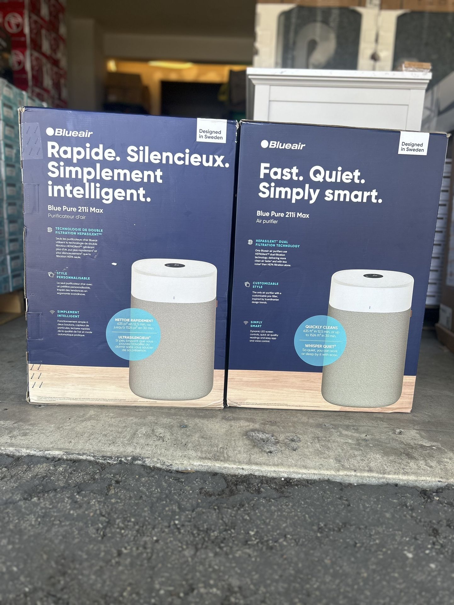Blueair Pure 211i Max HEPA Air Purifier, 3000 sq. ft. Coverage, Smartphone App Control