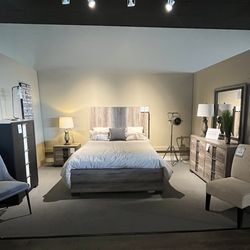 Grey 4PC Queen Bedroom Set 