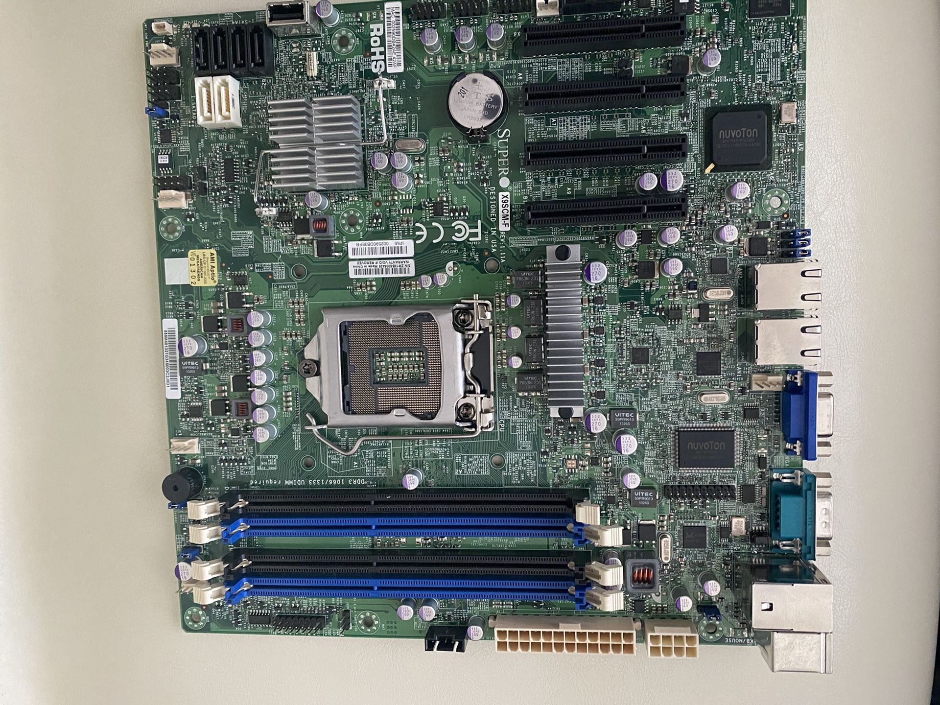 Supermicro X9SCM-F Server Motherboard - Intel C204 Chipset - Socket H2 LGA