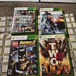 Xbox 360 game lot army of two 40 day, grand theft auto 5  battlefield 4