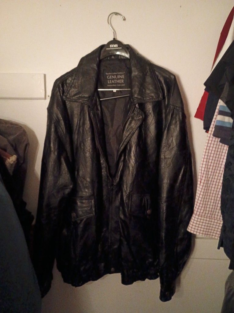 Heavy Leather Fully Lined Bomber Jacket
