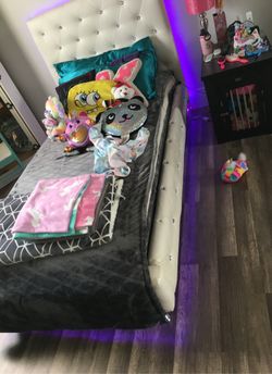 Twin bed with led lights