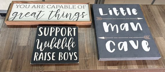 Three Signs For Children’s Room/Play Room 