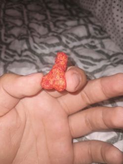 Dick shaped hot Cheeto