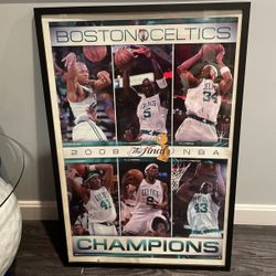 Celtics 2008 Championship Finals Poster Good Cond  Framed 